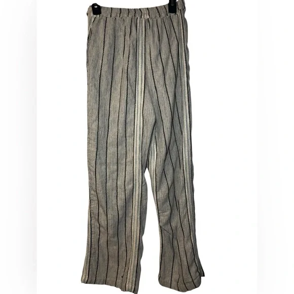 Free People Beige and Black Striped Joggers - Picture 2 of 8
